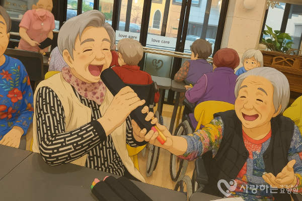 김밥 만들기 장면